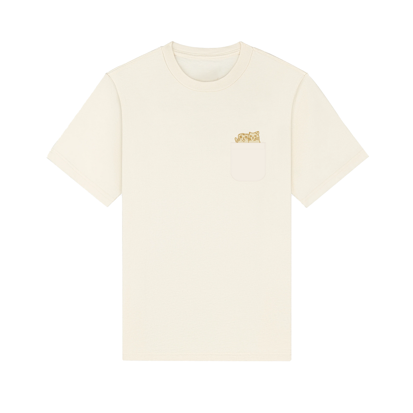 Alley Cats Pocket T Shirt Unisex - Off White