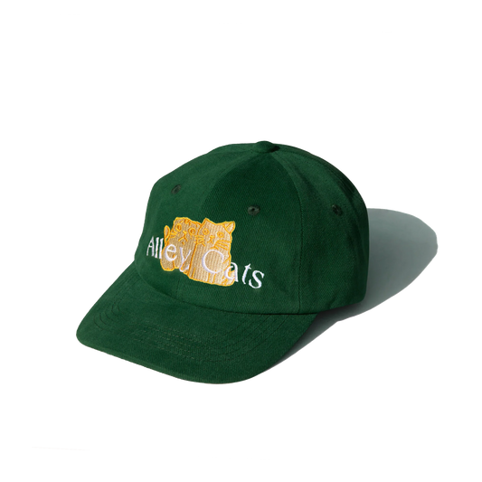 Alley Cats Washed Cotton Cap - Green