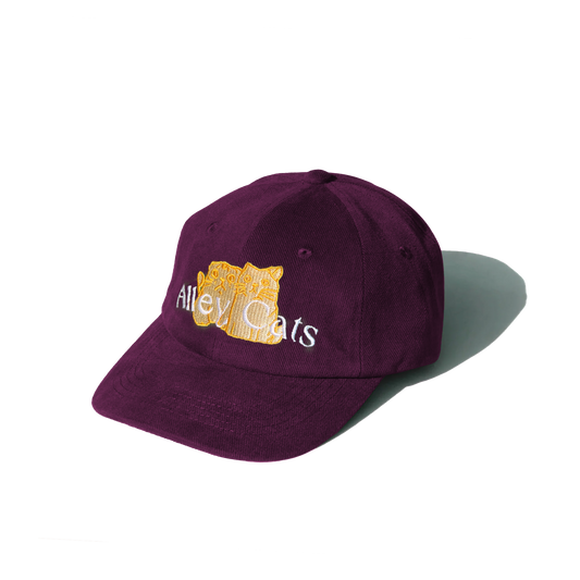 Alley Cats Washed Cotton Cap - Purple
